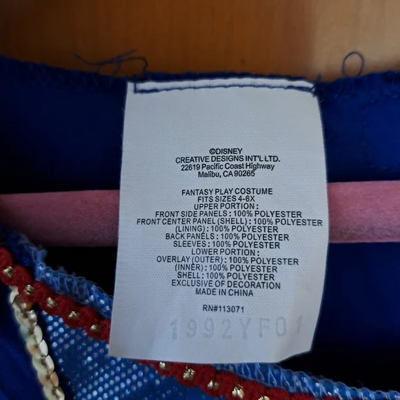 Disney's Snow White Costume - Blue, Yellow, Red - Picture 4 of 4